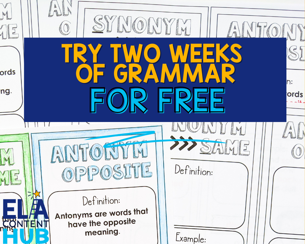 Two Weeks of Grammar Doodle Notes 